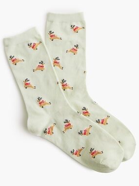 JCrew Reindeer Socks